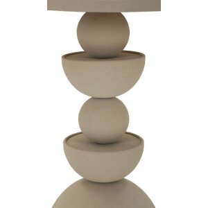 Mauro Ferretti Table dappoint Düne avec plateau miroir 45x49,5 cm crème