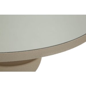Mauro Ferretti Table dappoint Düne avec plateau miroir 45x49,5 cm crème