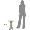 Mauro Ferretti Table dappoint Düne avec plateau miroir 45x49,5 cm crème