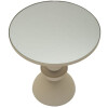 Mauro Ferretti Table dappoint Düne avec plateau miroir Ø 40,5x42 cm crème
