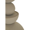Mauro Ferretti Table dappoint Düne avec plateau miroir Ø 40,5x42 cm crème
