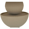 Mauro Ferretti Table dappoint Düne avec plateau miroir Ø 40,5x42 cm crème
