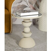 Mauro Ferretti Table dappoint Düne avec plateau miroir Ø 40,5x42 cm crème