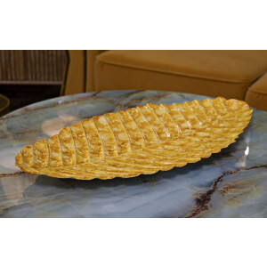 Mauro Ferretti Plateau décoratif goutte 57x27x5 cm jaune