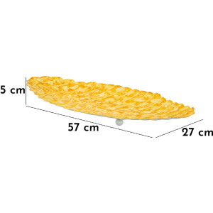 Mauro Ferretti Plateau décoratif goutte 57x27x5 cm jaune