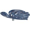 Mauro Ferretti Bol Décoratif Goutte 27x23x5 cm bleu fer forme feuille