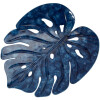 Mauro Ferretti Bol Décoratif Goutte 27x23x5 cm bleu fer forme feuille