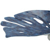 Mauro Ferretti Bol Décoratif Goutte 27x23x5 cm bleu fer forme feuille