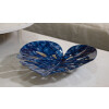 Mauro Ferretti Bol Décoratif Goutte 27x23x5 cm bleu fer forme feuille
