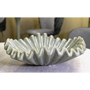Mauro Ferretti Vase Décorative Venise Vert Ø40x13 cm Céramique