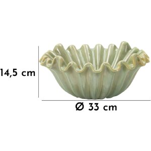 Mauro Ferretti Coupe décorative Venise Ø 33x14,5 cm vert