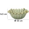 Mauro Ferretti Coupe décorative Venise Ø 33x14,5 cm vert