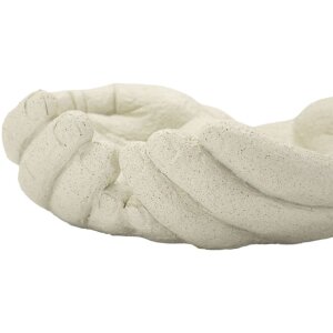 Mauro Ferretti Vase décoratif Mains en pierre 22,7x20x7,3 cm crème