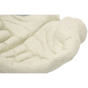 Mauro Ferretti Vase décoratif Mains en pierre 22,7x20x7,3 cm crème