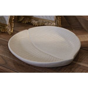 Mauro Ferretti Coupe décorative Stons 33x29x4 cm crème