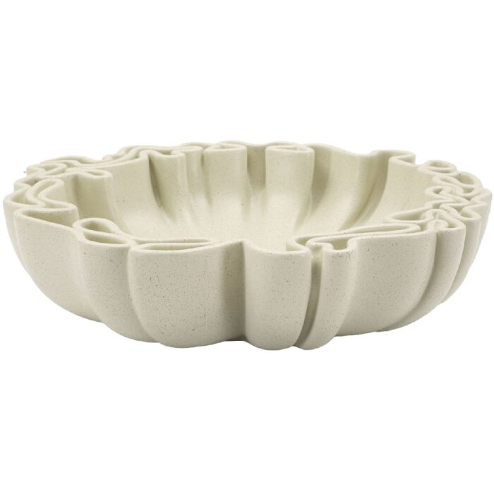 Mauro Ferretti Bol décoratif Stons 40,5x38,5x9,5 cm crème
