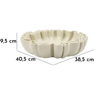 Mauro Ferretti Bol décoratif Stons 40,5x38,5x9,5 cm crème