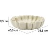 Mauro Ferretti Bol décoratif Stons 40,5x38,5x9,5 cm crème