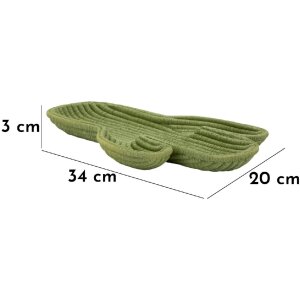 Mauro Ferretti Plateau décoratif Cactus 34x20x3 cm vert