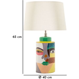 Mauro Ferretti Lampe de table Piccassy Couleur E27 40x65 cm multicolore