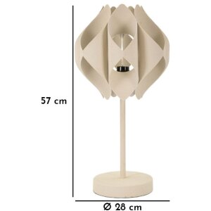 Mauro Ferretti Lampe de table Espace E27 28x57 cm crème