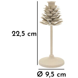 Mauro Ferretti Chandelier Pigna Dune 9,5x22,5 cm crème