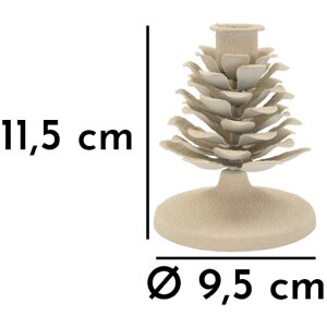 Mauro Ferretti Chandelier Pigna Dune 9,5x11,5 cm crème