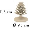 Mauro Ferretti Chandelier Pigna Dune 9,5x11,5 cm crème