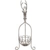 Clayre & Eef 5Y1320 Panier décoratif tête de cerf gris vintage 28x28x68 cm