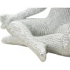Figurine Yoga Donnina Argent Polyresin Blanche et Argentée 20,5x15,5x23 cm