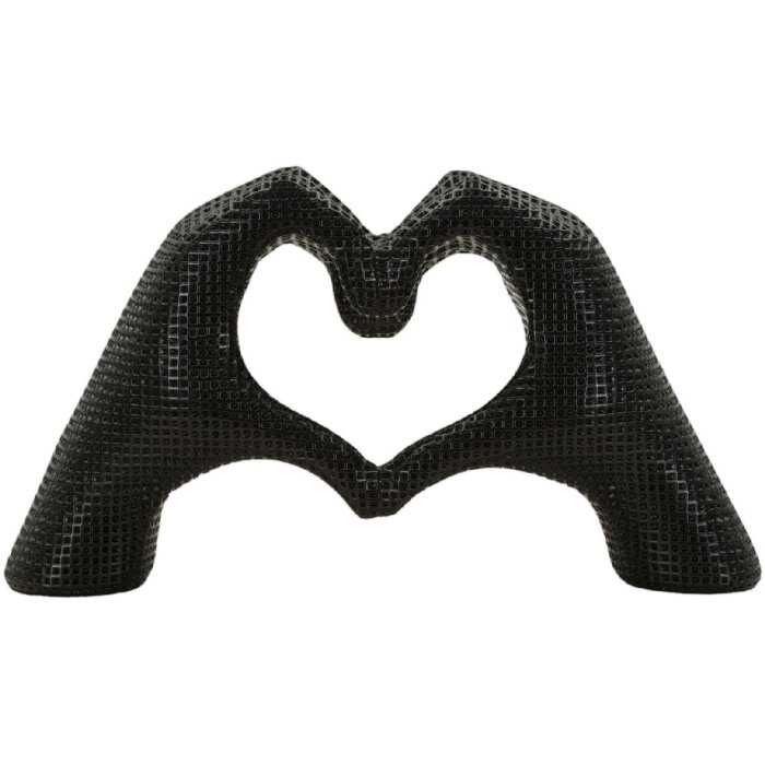 Sculpture Mains Amoureuses Polyresin Noir 25x7,5x13,5 cm