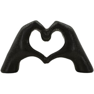 Sculpture Mains Amoureuses Polyresin Noir 25x7,5x13,5 cm