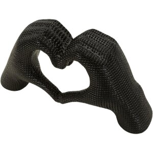 Sculpture Mains Amoureuses Polyresin Noir 25x7,5x13,5 cm