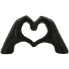 Sculpture Mains Amoureuses Polyresin Noir 25x7,5x13,5 cm