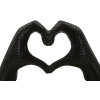 Sculpture Mains Amoureuses Polyresin Noir 25x7,5x13,5 cm