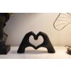Sculpture Mains Amoureuses Polyresin Noir 25x7,5x13,5 cm