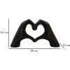 Sculpture Mains Amoureuses Polyresin Noir 25x7,5x13,5 cm