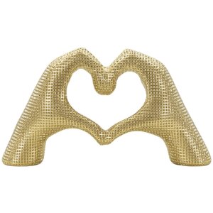 Sculpture Mains Amoureuses Dorée Polyresin...