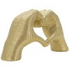 Sculpture Mains Amoureuses Dorée Polyresin 25x7.5x13.5cm Forme Cœur