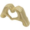 Sculpture Mains Amoureuses Dorée Polyresin 25x7.5x13.5cm Forme Cœur