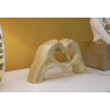 Sculpture Mains Amoureuses Dorée Polyresin 25x7.5x13.5cm Forme Cœur