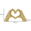 Sculpture Mains Amoureuses Dorée Polyresin 25x7.5x13.5cm Forme Cœur