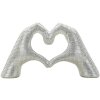 Sculpture Lover Silver Polyresin argent 25x7.5x13.5 cm Mains en forme de cœur