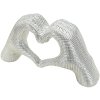 Sculpture Lover Silver Polyresin argent 25x7.5x13.5 cm Mains en forme de cœur