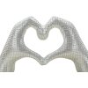 Sculpture Lover Silver Polyresin argent 25x7.5x13.5 cm Mains en forme de cœur