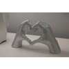 Sculpture Lover Silver Polyresin argent 25x7.5x13.5 cm Mains en forme de cœur