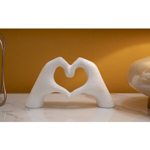 Mauro Ferretti Sculpture Mains Lover Blanc 25x7.5x13.5cm Polyresin Blanc