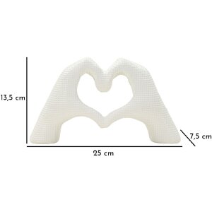 Mauro Ferretti Sculpture Mains Lover Blanc 25x7.5x13.5cm Polyresin Blanc