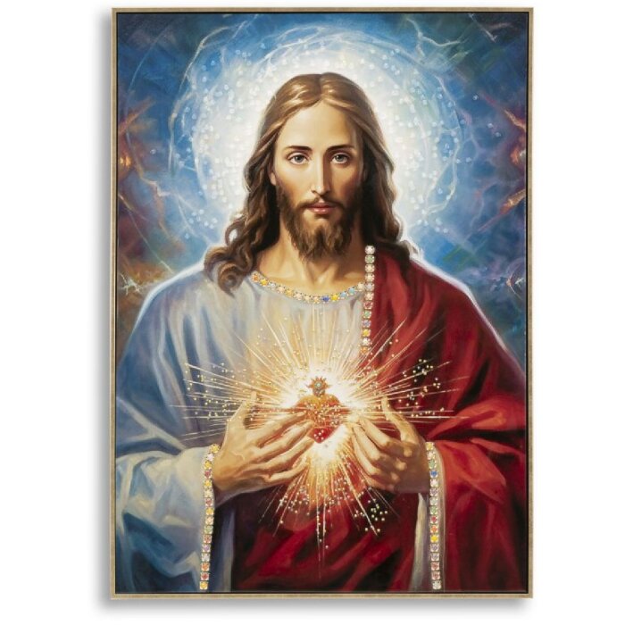 Mauro Ferretti Tableau Jésus avec cadre 72x4x102 cm