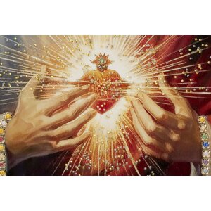 Mauro Ferretti Tableau Jésus avec cadre 72x4x102 cm